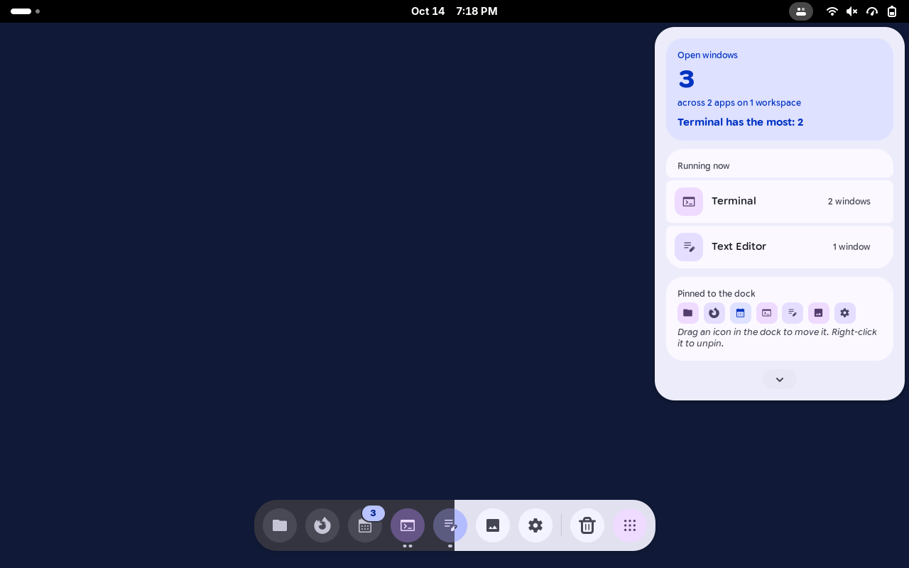 Harbor: a dock with pinned and running apps